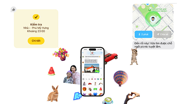 iPhone 15 iOS 17 Nâng cấp sáng tạo trên Tin nhắn